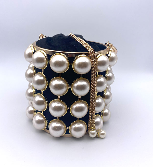 Evening Bag Trendy Chic Pearl White